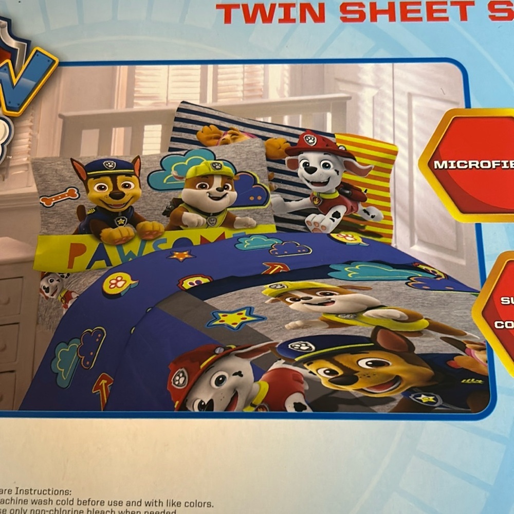 Paw patrol Microfiber twin sheet set